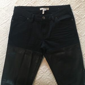 BCBGeneration Half Leather Jeans